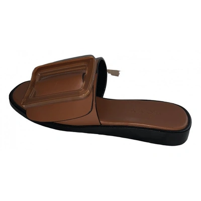 Pre-owned Boyy Leather Mules In Brown