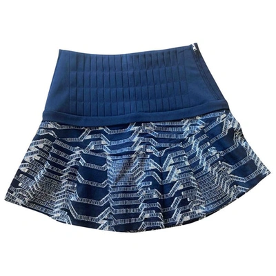 Pre-owned Iro Silk Mini Skirt In Blue