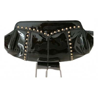 Pre-owned Roberto Cavalli Patent Leather Handbag In Black