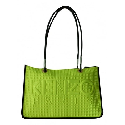 Pre-owned Kenzo Leather Tote In Yellow