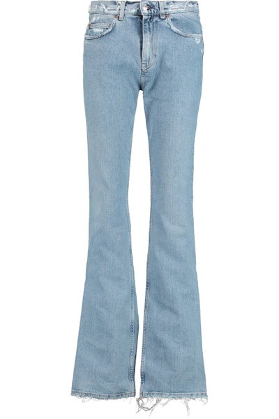 Acne Studios Distressed Flared Jeans | ModeSens