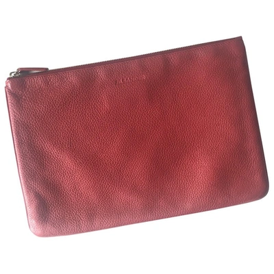 Pre-owned Jil Sander Red Leather Clutch Bag