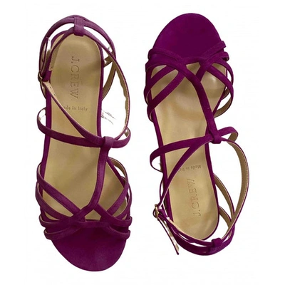 Pre-owned Jcrew Purple Leather Sandals