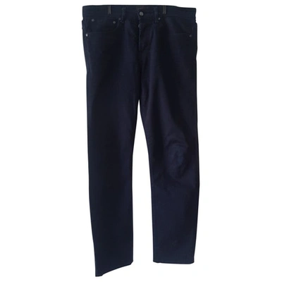 Pre-owned Ted Baker Trousers In Navy