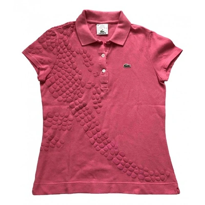 Pre-owned Lacoste Pink Cotton Top
