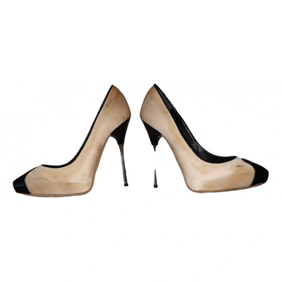 Pre-owned Dsquared2 Beige Cloth Heels