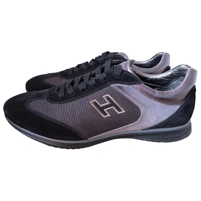 Pre-owned Hogan Low Trainers In Black