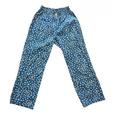 Pre-owned Bernhard Willhelm Blue Cotton Trousers