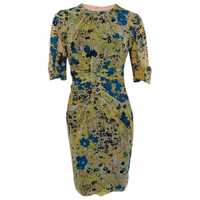 Pre-owned Whistles Silk Mid-length Dress In Yellow