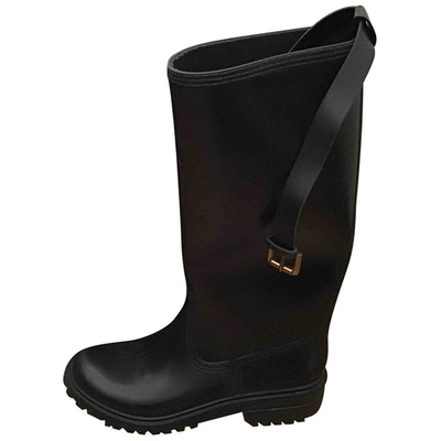 Pre-owned Marc By Marc Jacobs Black Rubber Boots