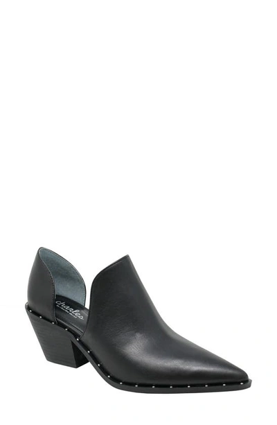 Charles By Charles David Parson Studded Pointed Toe Bootie In Black Leather