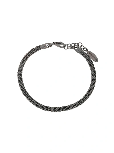 Brunello Cucinelli Bead Chain Bracelet In Silver