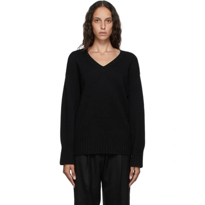 Arch The Black Cashmere And Wool V-neck Sweater