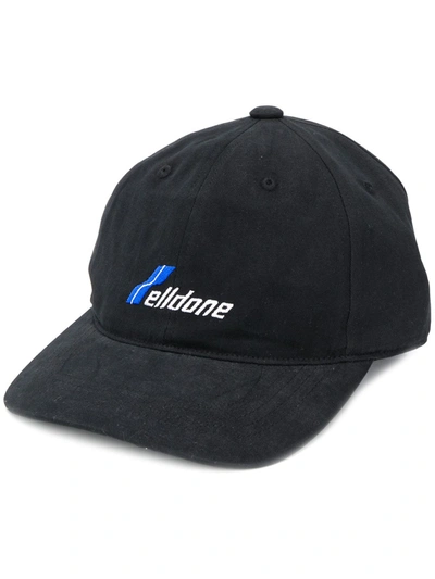 We11 Done Embroidered Logo Cap In Black