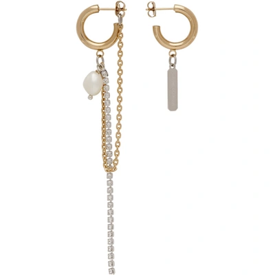 Justine Clenquet Gold Jamie Earrings In Pallad/gold