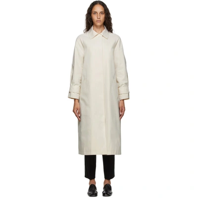 Arch The Off-white Basic Trench Coat In Ivory