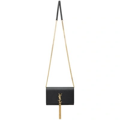 Saint Laurent Black Kate Tassel Chain Wallet Bag In 1000 Black
