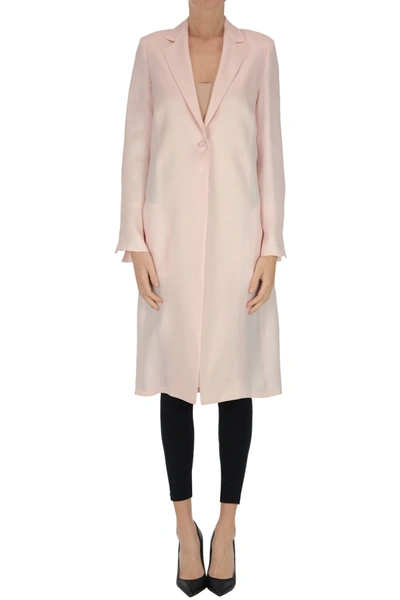 Max Mara Romania Coat In Pale Pink