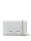 Red Valentino Clutch With Chain Strap In Blue
