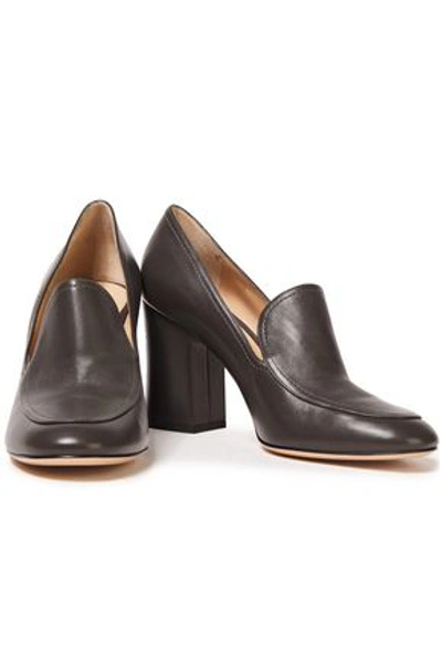 Gianvito Rossi Marcel 85 Leather Pumps In Chocolate