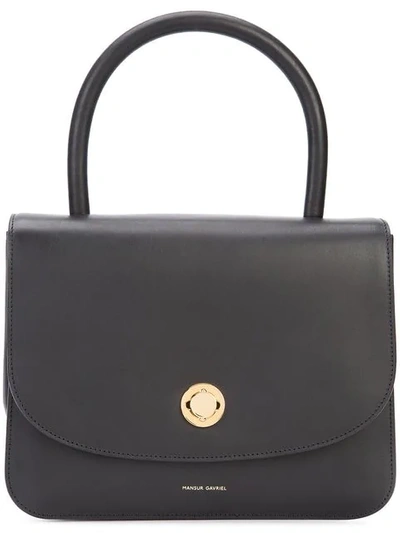 Mansur Gavriel Metropolitan Top-handle Leather Bag In Black