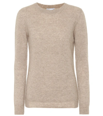 Agnona Cashmere And Silk-blend Sweater In Beige