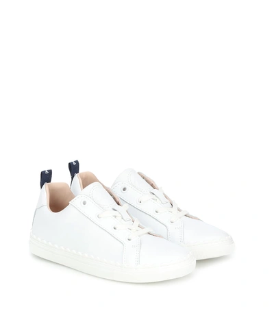 Chloé Leather Sneakers In White