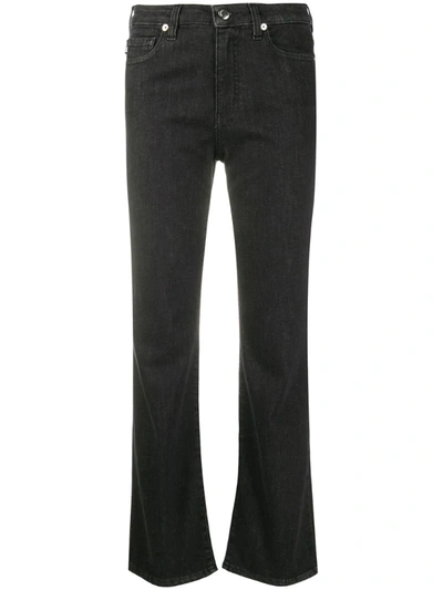 Love Moschino Cropped Flared Jeans In Blue