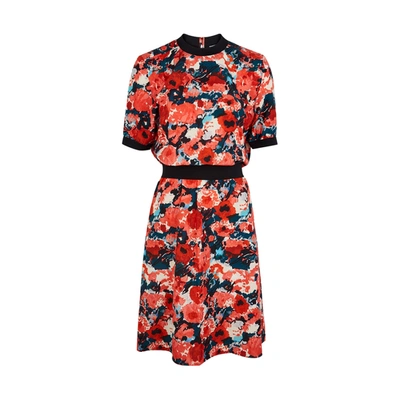 Kenzo Floral-print Cotton-blend Dress In Multicoloured