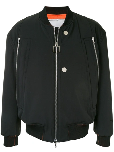 Wooyoungmi Black Nylon Bomber Jacket