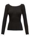 Altuzarra Sweetwater Off-the-shoulder Ribbed-knit Top In Black