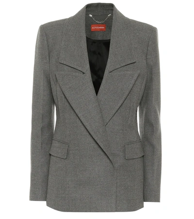 Altuzarra Eileen Stretch Virgin Wool Blazer In Grey