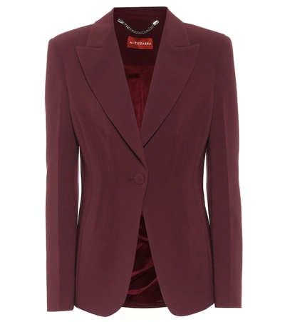 Altuzarra Eleanor Wool-blend Crepe Blazer In Burgundy