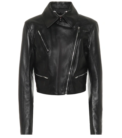 Altuzarra Seijun Cropped Leather Jacket In Black