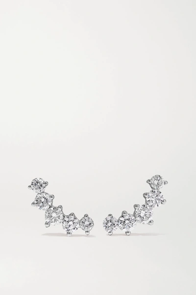 Anita Ko Arc 18-karat White Gold Diamond Earrings