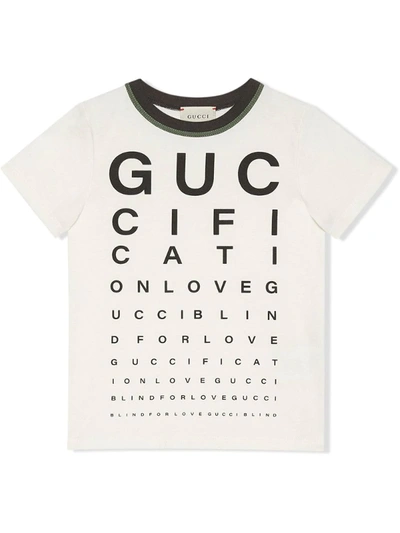 Gucci Kids' Jersey T-shirt With Print In White