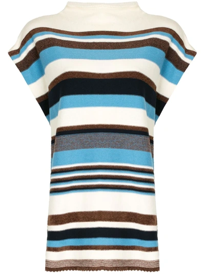 Coohem Striped Knitted Top In Multicolour