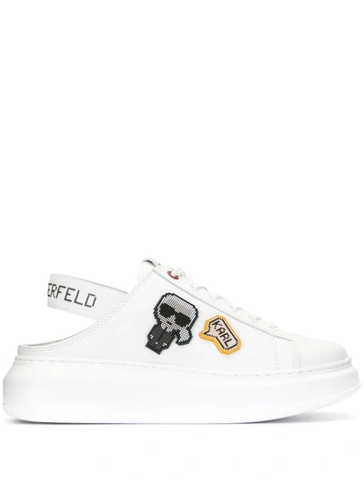 Karl Lagerfeld Kapri Karl Pixel Patch Sneakers In 白色