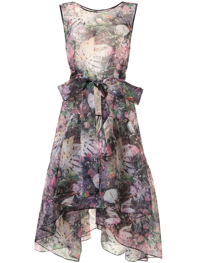 Romance Was Born Montmartre Flowers Asymmetric Dress In Multicolour