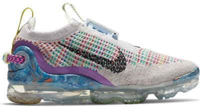 Pre-owned Nike Air Vapormax 2020 Flyknit Pure Platinum Multi-color (gs) In Pure Platinum/multi-color-black