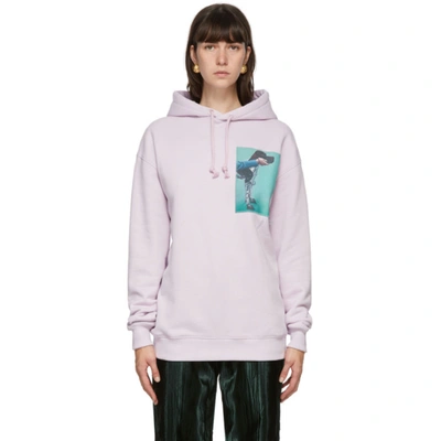 Acne Studios Dog-patch Hooded Sweatshirt Light Purple