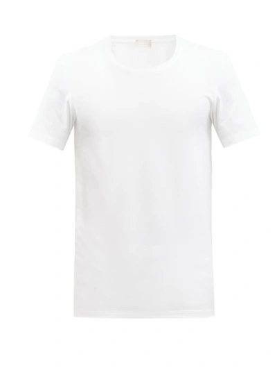 Hanro Natural Function Stretch-tencel Lyocell And Cotton-blend Jersey T-shirt In White