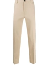 Séfr Harvey Slim-fit Cotton-blend Trousers In Neutrals