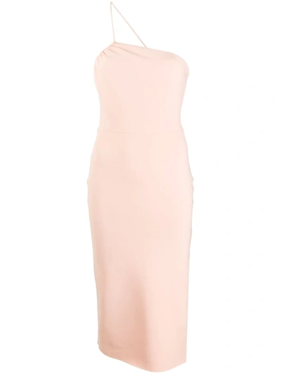 Bec & Bridge Ruby Asymmetric-strap Midi Dress In Orange