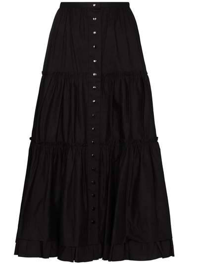 The Marc Jacobs The Prairie Midi Skirt In Black