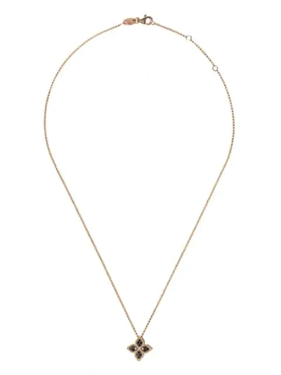 Roberto Coin 18kt Rose Gold Diamond Princess Flower Necklace In Rg
