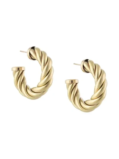 Laura Lombardi Spira Hoop Earrings In Gold