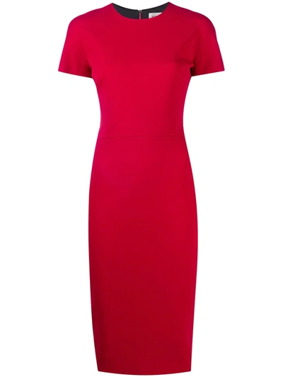 Victoria Beckham Fitted Dress In Red