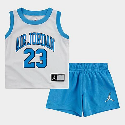 Nike Kids' Jordan Boys' Infant Jersey And Shorts Set In Photo Blue/white