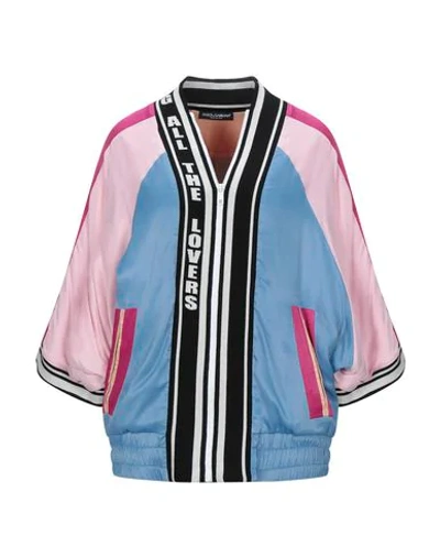 Dolce & Gabbana Bomber In Sky Blue